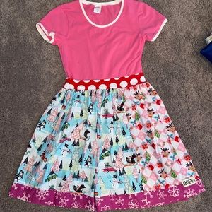 KPea Dress Hot Pink Top & Christmas/Holiday Bottom